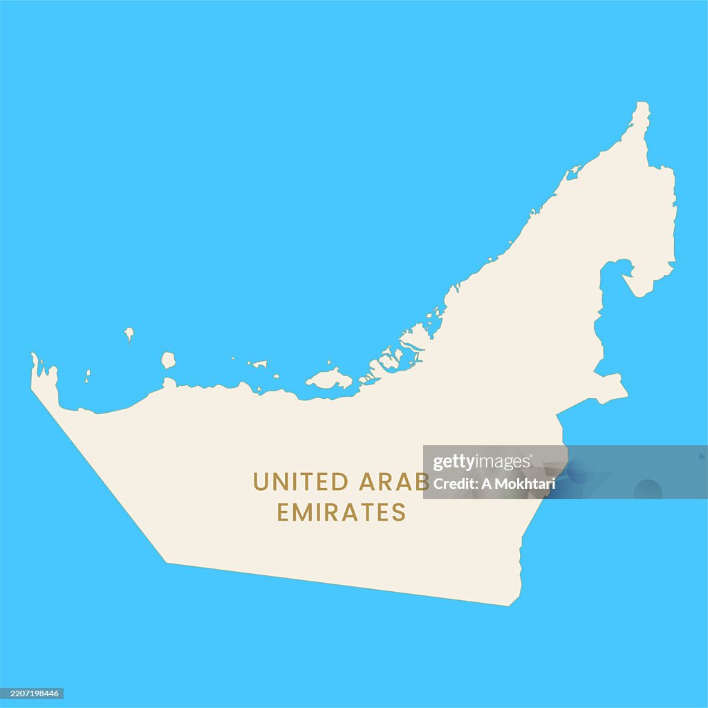 United Arab Emirates Map Icon.