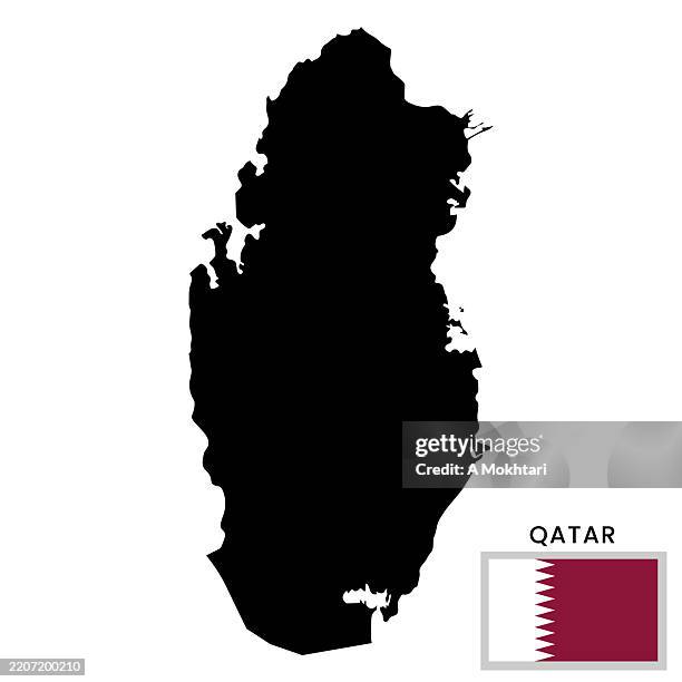 qatar map icon. - qatar stock illustrations
