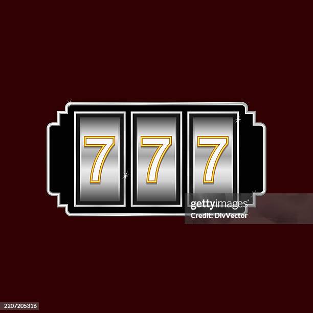 lucky seven slot machine vector background - slot machine vector stock illustrations
