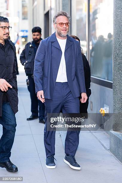 Seth Rogan is seen in SoHo on March 27, 2025 in New York City.