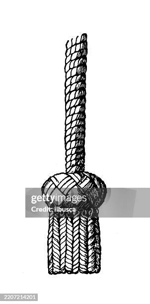 tassel ornament, decoration, design element - frayed rope stock illustrations