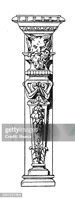 Terminus Support Ornament, Decoration, Design Element Terminus Support Ornament, Decoration, Design Element