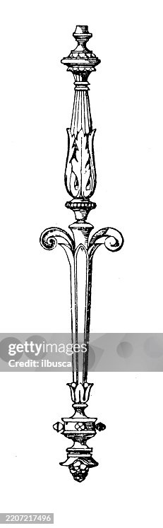 Railing post Support Ornament, Decoration, Design Element Railing post Support Ornament, Decoration, Design Element