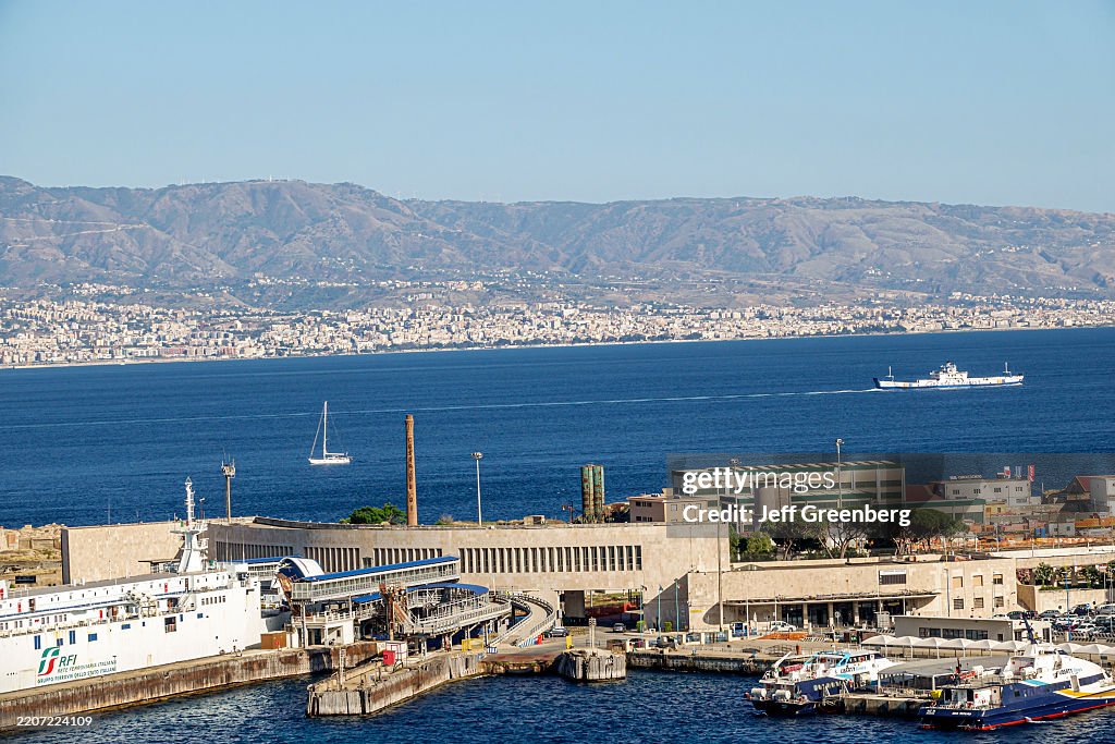 Messina, Sicily, Italy, Port of Messina, Reggio Calabria, San Raineri Peninsula, Zancle Falcata area zone