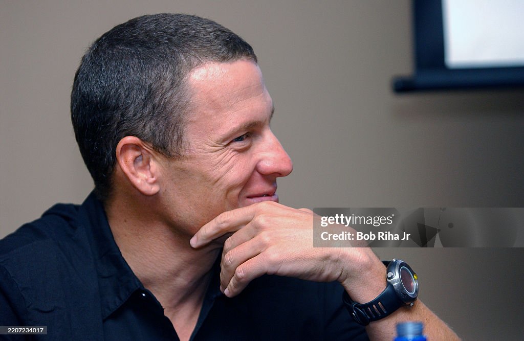 Cyclist Lance Armstrong On Cancer Talk Panel