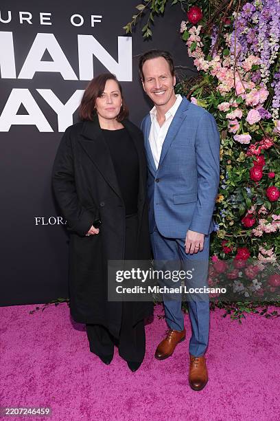 Dagmara Dominczyk and Patrick Wilson attend "The Picture Of Dorian Gray" Opening Night at The Music Box Theatre on March 27, 2025 in New York City.