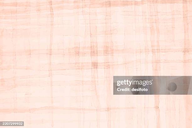 blank textured rough rustic scuffed light brown beige messy dirty blotched horizontal vector background with dried damp stains of trickling or flowing water in defocused checkered abstract pattern on cemented plastered run down weathered whitewashed wall - beige plaster wall stock illustrations