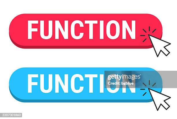 Normal Function Button Function Red And Blue Buttons With Cursor On White Background High-Res ...