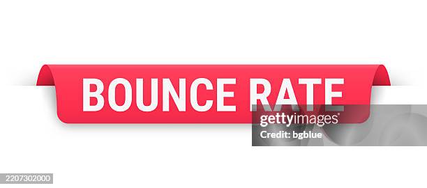 Bounce Rate Red Banner Bookmark Ribbon Label On White Background High ...