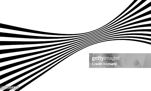 abstract black and white stripes radiation fluidity wave design element background - wallpaper sample stock illustrations
