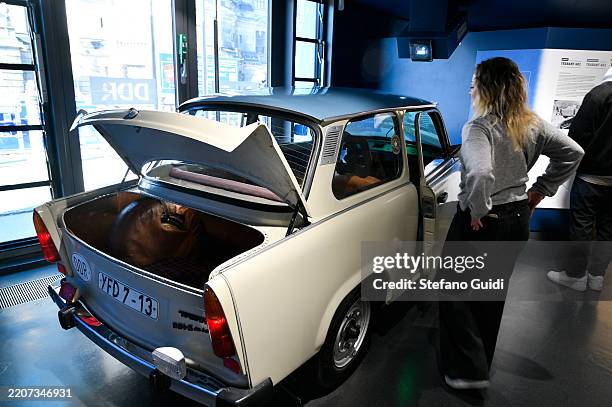 Woman visits inside the DDR Museum on Mitte District of Berlin city on March 20, 2025 in Berlin, Germany. Berlin is the capital of Germany. A...