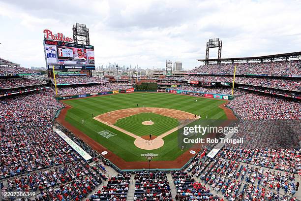 General view of Citizens Bank Park during the game between the Colorado Rockies and the Philadelphia Phillies on Monday, March 31, 2025 in...