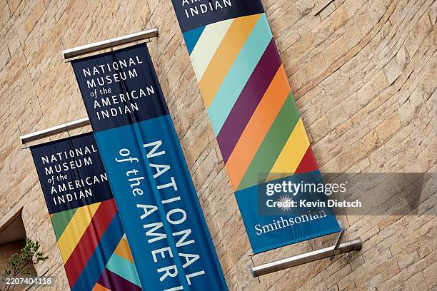 The Smithsonian's National Museum of the American Indian is seen on the National Mall on March 28, 2025 in Washington, DC. U.S. President Donald...