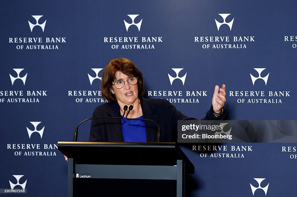 Michelle Rba Michele Bullock, governor of the Reserve Bank of Australia , speaks ...