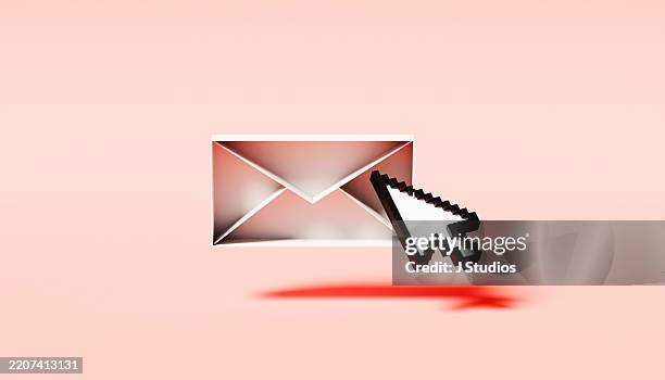 oversized mouse cursor hovering over large letter symbol – digital interaction concept - 3d cursor stock pictures, royalty-free photos & images