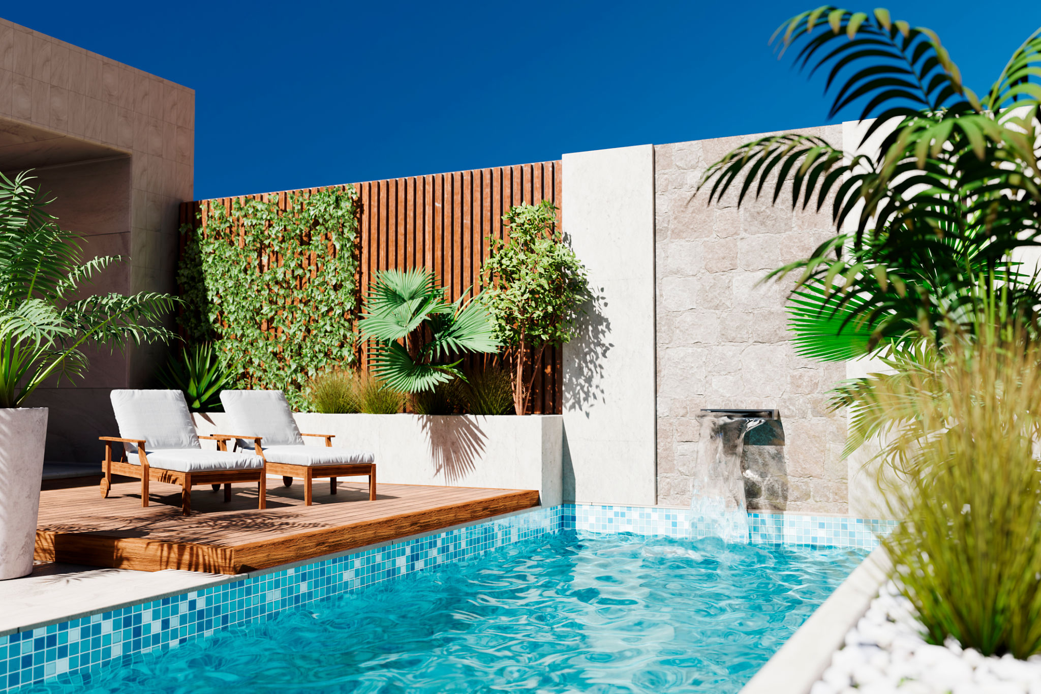 luxury villa pool