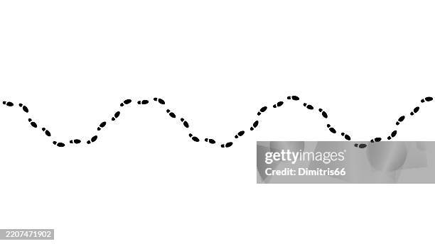 Paper Footprint Path Seamless Footprint Path High-Res Vector Graphic - Getty Images