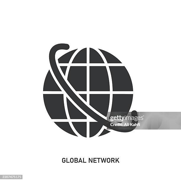 global network glyph solid icon. solid icon that can be applied anywhere, simple, pixel perfect and modern style. - decal stock illustrations