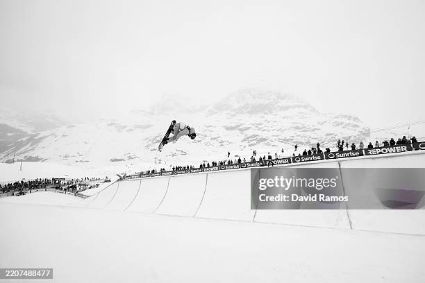 Chloe Kim of The United States of America competes during the Women's Snowboard Halfpipe Finals during Day 13 of the FIS Snowboard, Freestyle and...