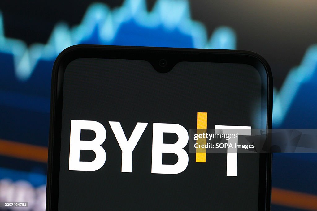 In this photo illustration, the Bybit logo is seen displayed...