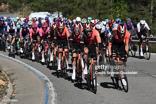 Omar Fraile of Spain and Lucas Hamilton of Australia and Team INEOS Grenadiers lead the peloton during the 104th Volta Ciclista a Catalunya 2025,...
