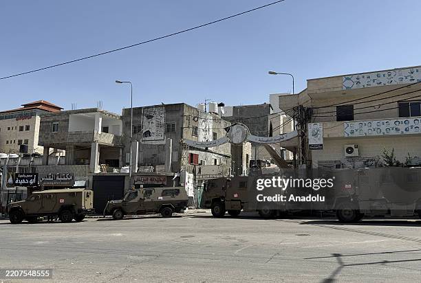 Israeli army raids the al-Dahisha Refugee Camp in Bethlehem, West Bank threatening to displace Palestinian refugees on April 02, 2025.