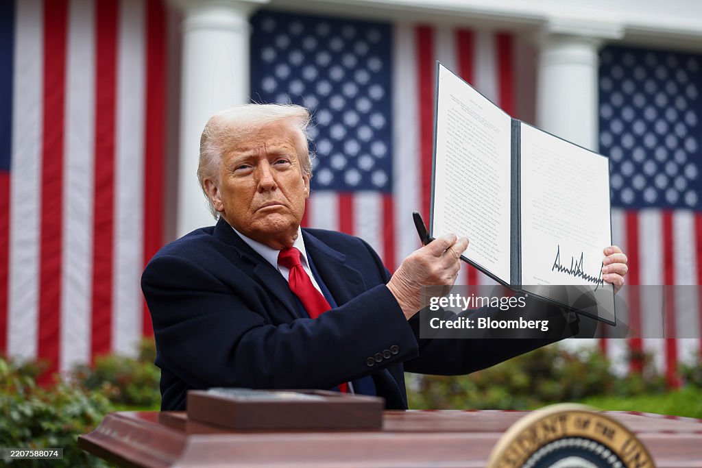 President Trump Announces New Tariffs In Rose Garden Speech