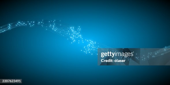 Connecting: A vibrant blue background featuring dynamic light patterns, enhanced by sparkling points of light that create a fluid visual effect. Connecting: A vibrant blue background featuring dynamic light patterns, enhanced by sparkling points of light that create a fluid visual effect.