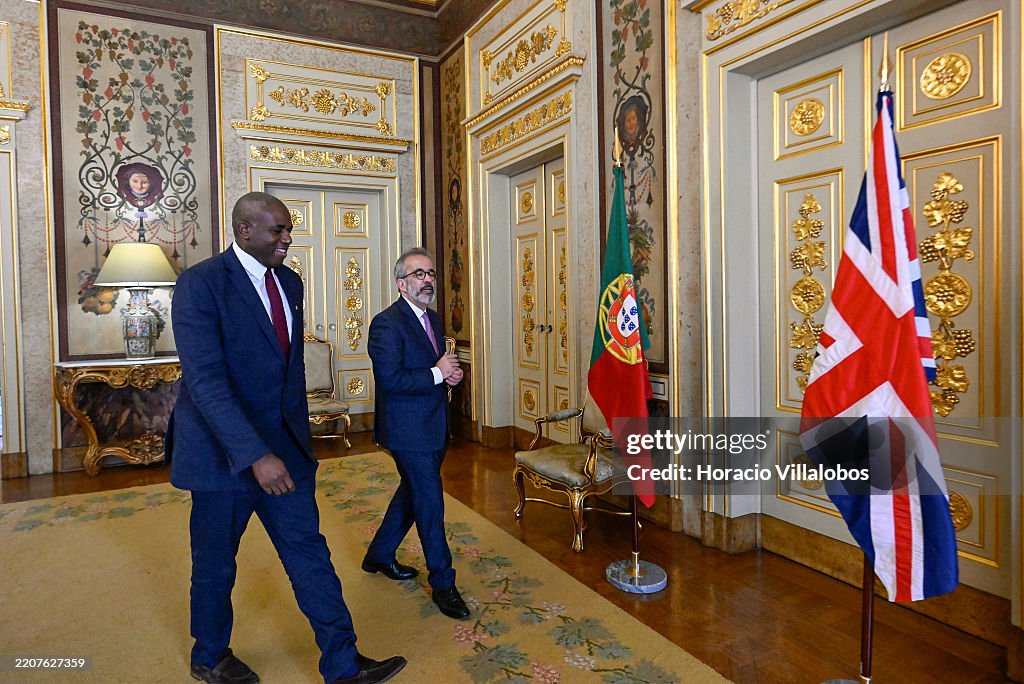 Portuguese Minister Of Foreign Affairs Paulo Rangel Meeting With UK Foreign Secretary David Lammy