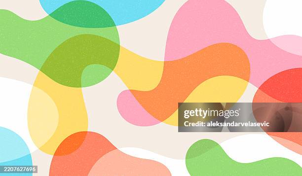 ilustrações, clipart, desenhos animados e ícones de fundo abstrato divertido com formas orgânicas - fractal