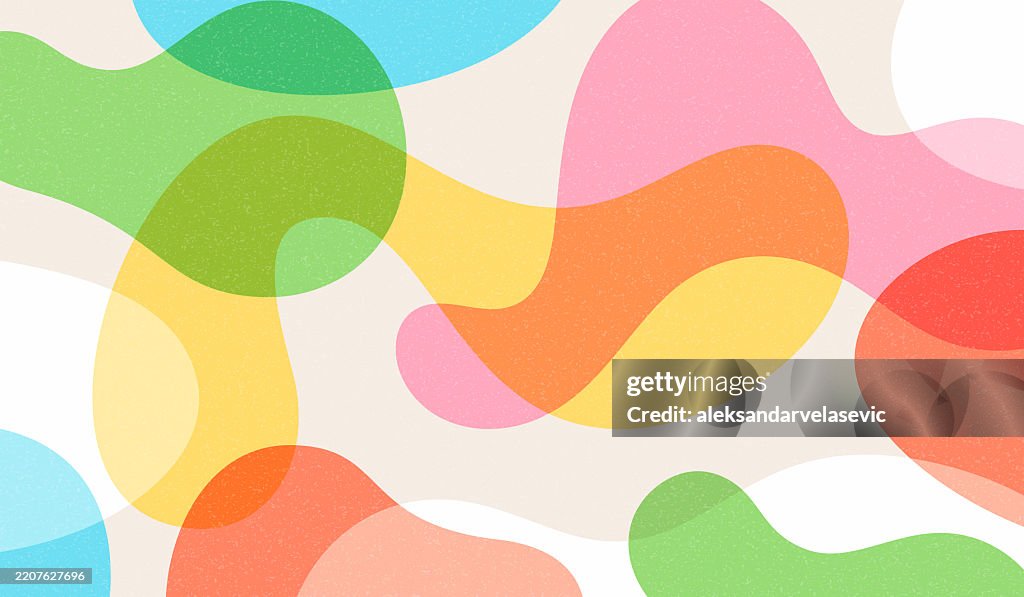 Fun Abstract Background with Organic Shapes