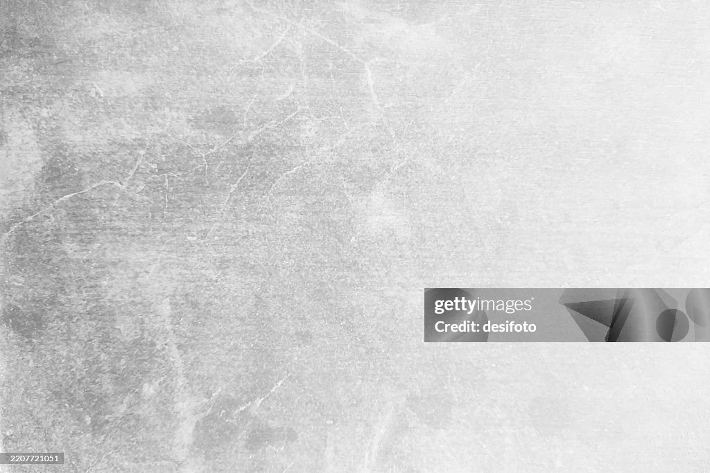 Blank empty textured rough rustic scuffed scratched light gray black and white messy dirty blotched horizontal vector background like waste test printout page from photocopier or cemented plastered run down weathered whitewashed wall