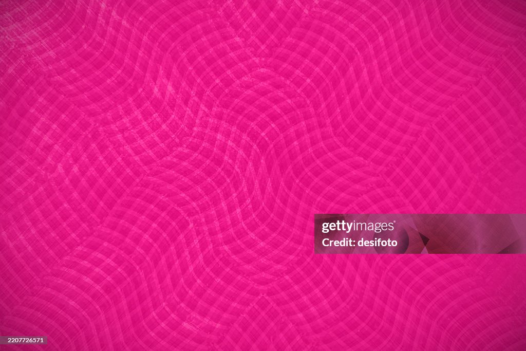 Vibrant bright hot pink magenta fuchsia coloured horizontal vector background textured corrugated waffled paper sheet having curved rippled distorted squiggled all over pattern like candy or bubble gum or ice cream cone wafer