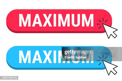 Maximum Button Image For Computer Maximum Red And Blue Buttons With Cursor On White Background High-Res ...