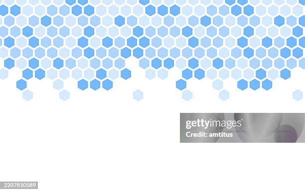 blue hexagons top - formula background stock illustrations
