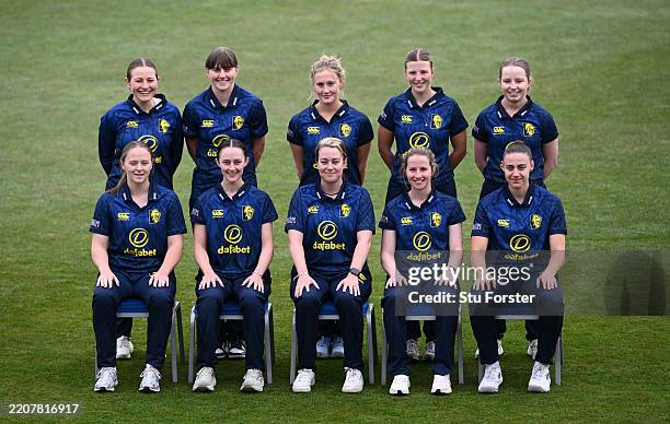 Durham Women's Team pictured in their One Day ki during the Durham CCC photocall ahead of the 2025 season at Seat Unique Riverside on March 31, 2025...