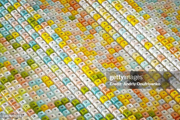 multicoloured keyboard pattern. - parola foto e immagini stock
