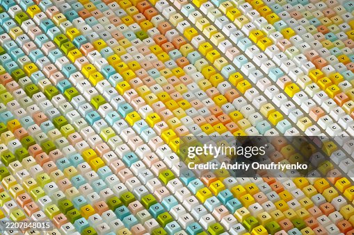 Multicoloured keyboard pattern. Multicoloured keyboard pattern.