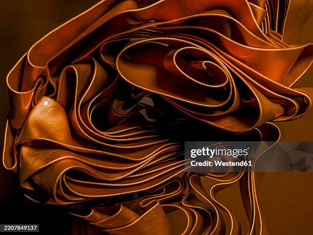 abstract copper sculpture with modern design and intricate curves - abstract sculpture stock illustrations