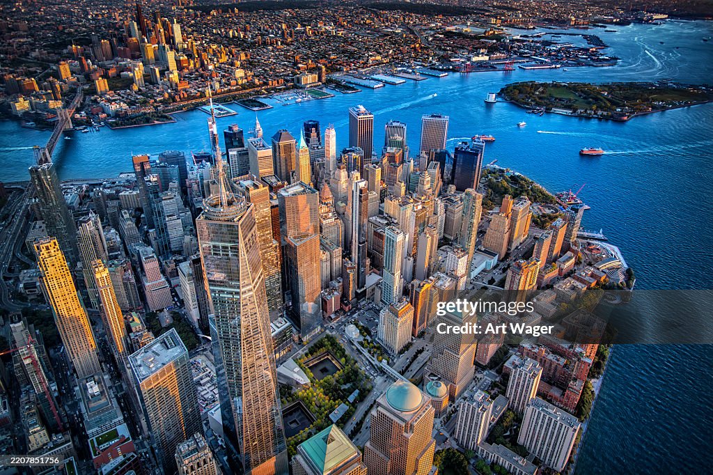 Above Lower Manhattan