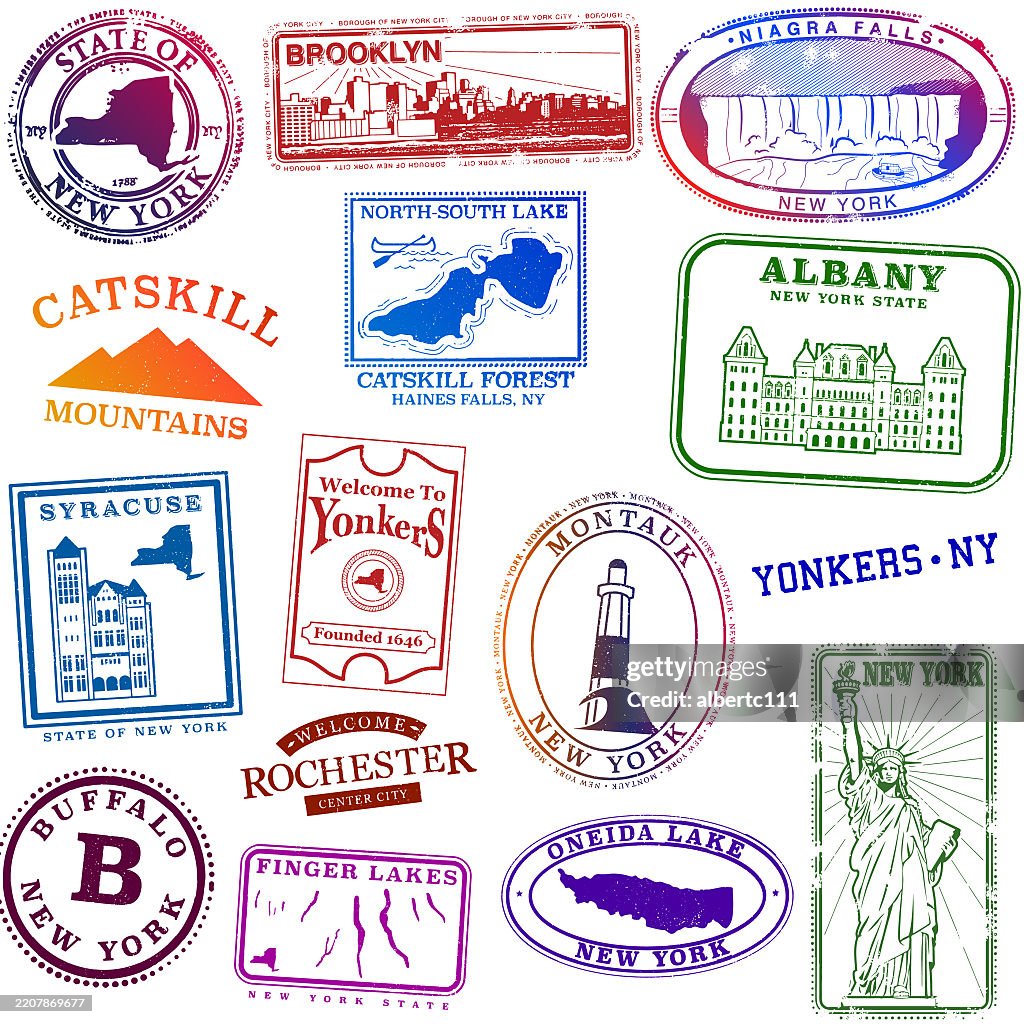Reisemarken für den Bundesstaat New York