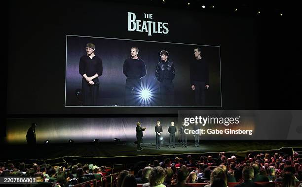 Sony Pictures Entertainment Chairman and CEO Tom Rothman, Sam Mendes, Paul Mescal, Joseph Quinn, Barry Keoghan and Harris Dickinson promote the...