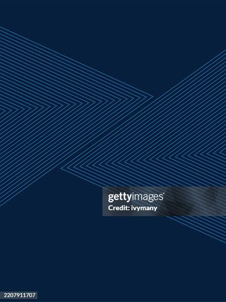 abstract blue line geometric minimalism design cover background - slanted arrow stock illustrations