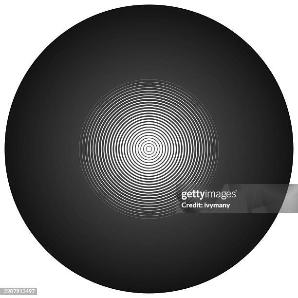 Nested Rin Graphic Abstract Concentric Ring Graphic Design Element On White Background ...