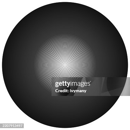 Abstract concentric ring graphic design element on white background Abstract concentric ring graphic design element on white background