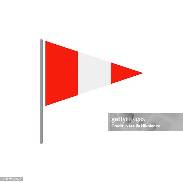 peru - flag pin flat triangular icon. - political campaign vector stock illustrations