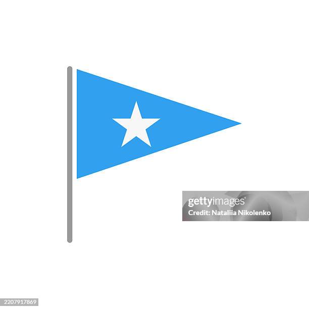 somalia - flag pin flat triangular icon. - political campaign vector stock illustrations