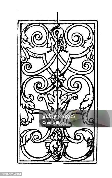 enclosed ornament (oblong rectangular panel), decoration, design element - neo classical stock illustrations