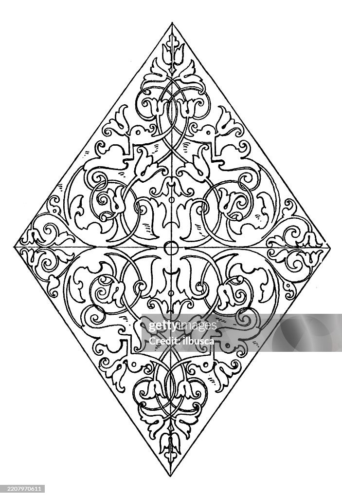 Enclosed Ornament (Lozenge Diamond Panel), Decoration, Design Element