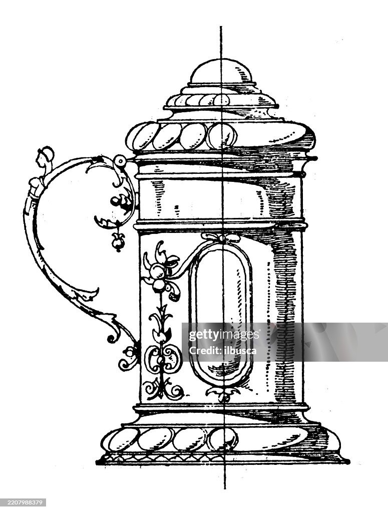 Decorated objects: crockery, pottery and vessels: Drinking utensil: Mug
